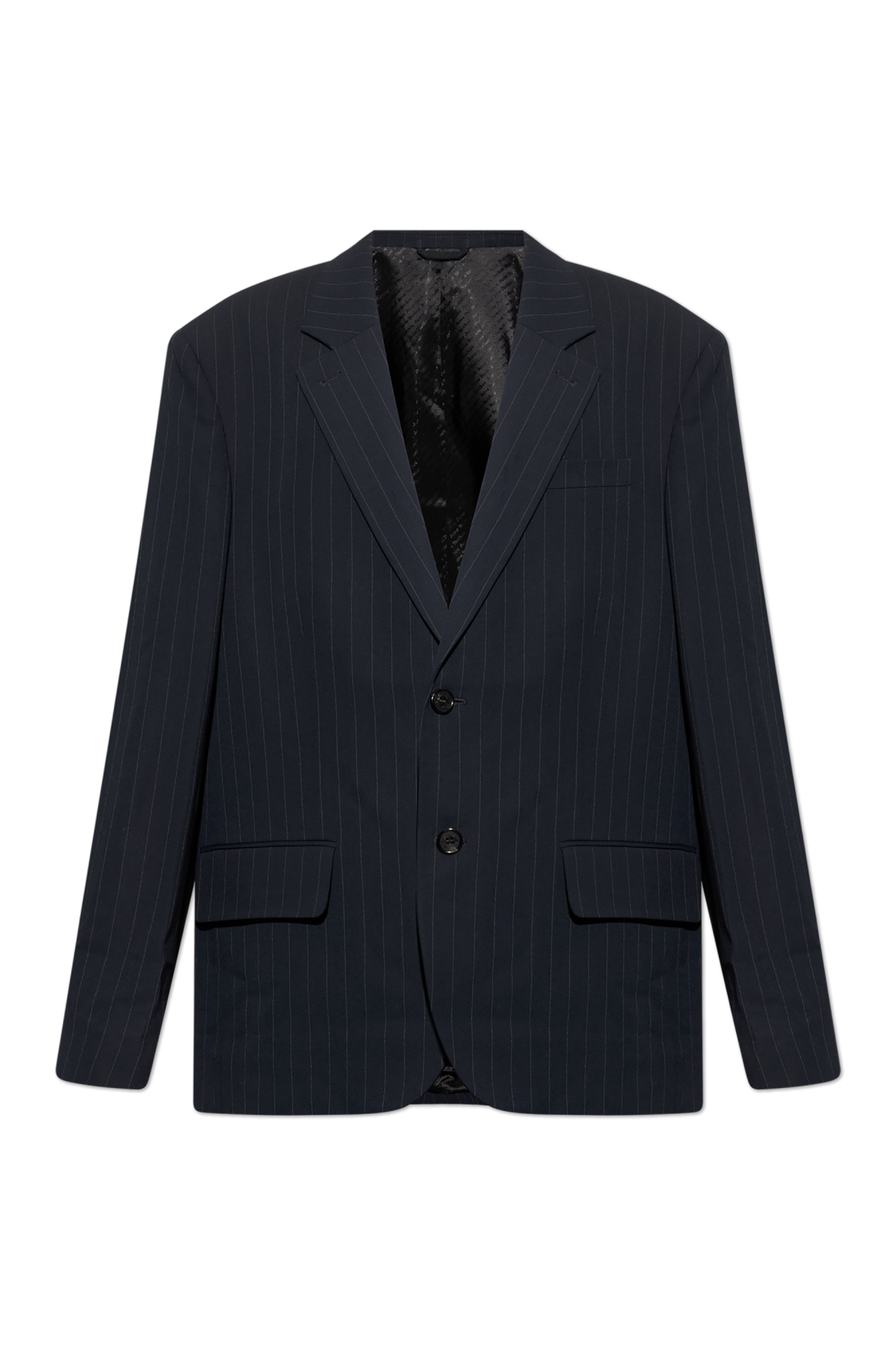 ボトムスその他 Acne Studios Double-Breasted Black Blazer With Pinstripe Acne Studios - Double-breasted pinstripe jacket - Black